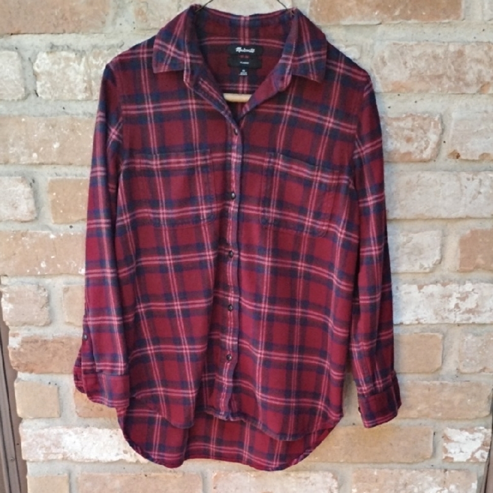 Madewell Red and Blue Plaid Shirt